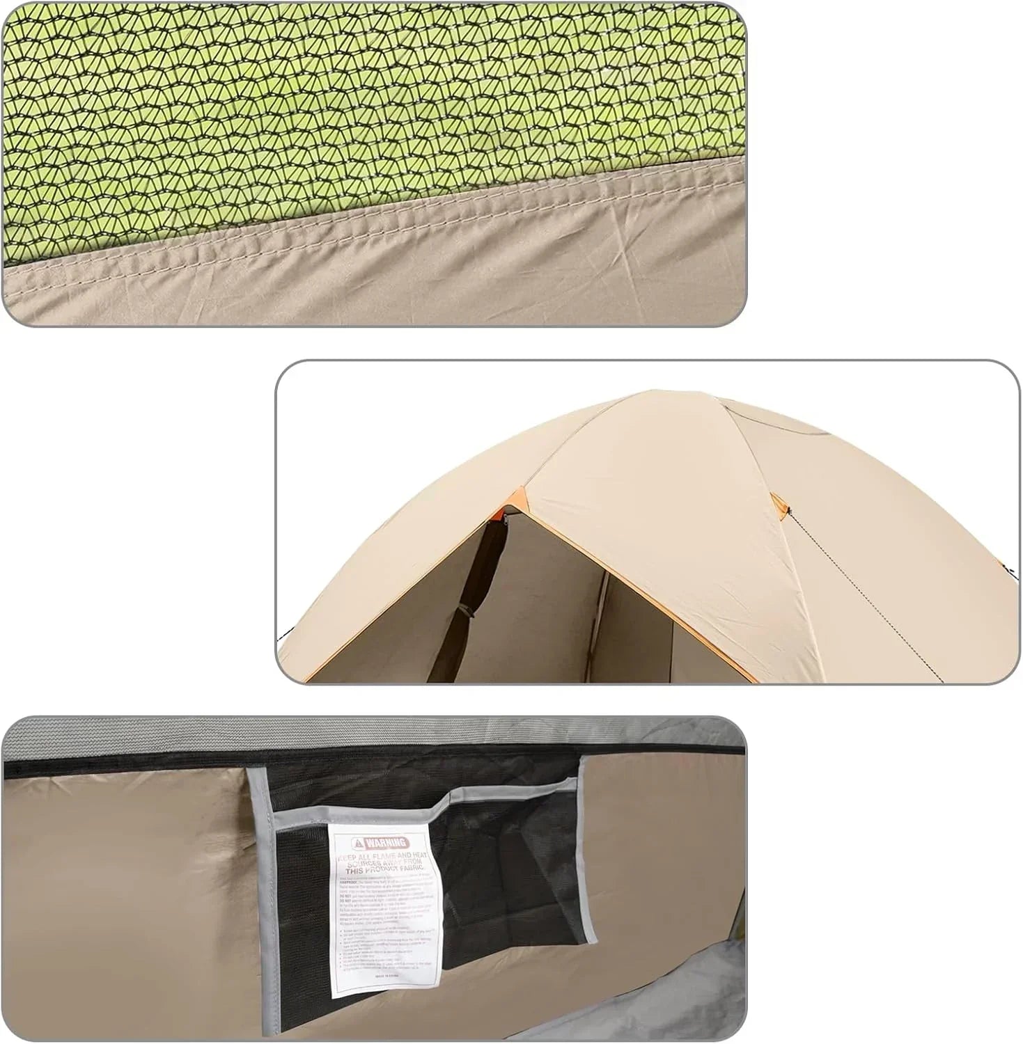 Camping Tent 2/3/4/6 Person Dome Tent Portable Camping Tent Outdoor and Backpacking Beach wourant