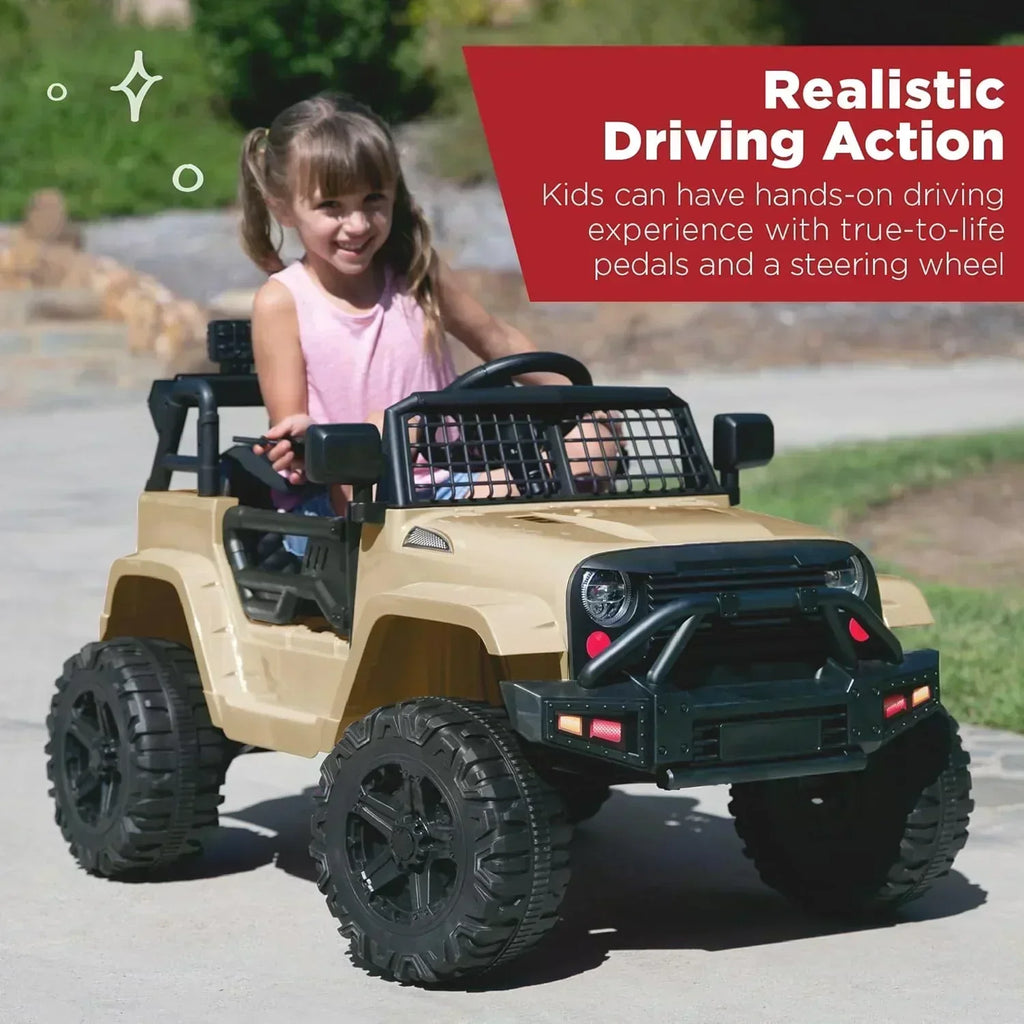 Best Choice Products 12V Kids Ride-On Truck Car with Spring Suspension and LED Lights wourant