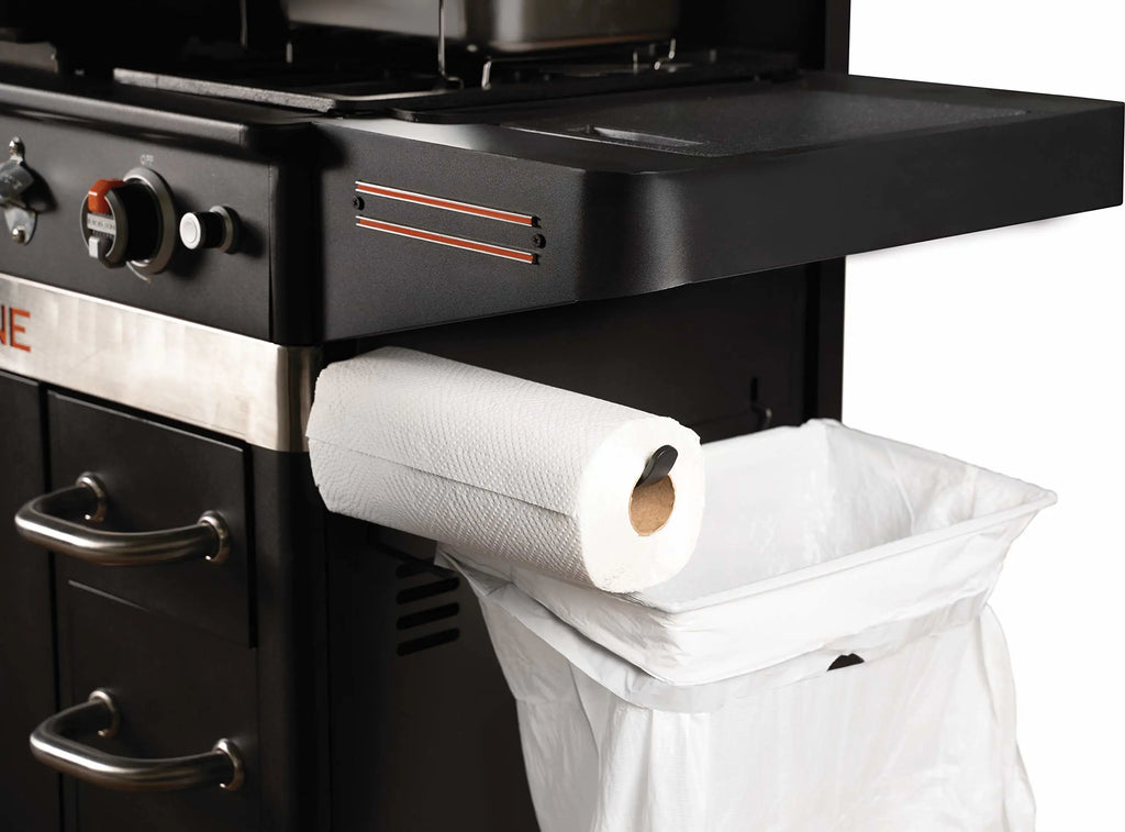 Blackstone 1962 Air Fryer Combo Two Burners Stainless Steel Gas Hood Wheels Two Side Shelf wourant