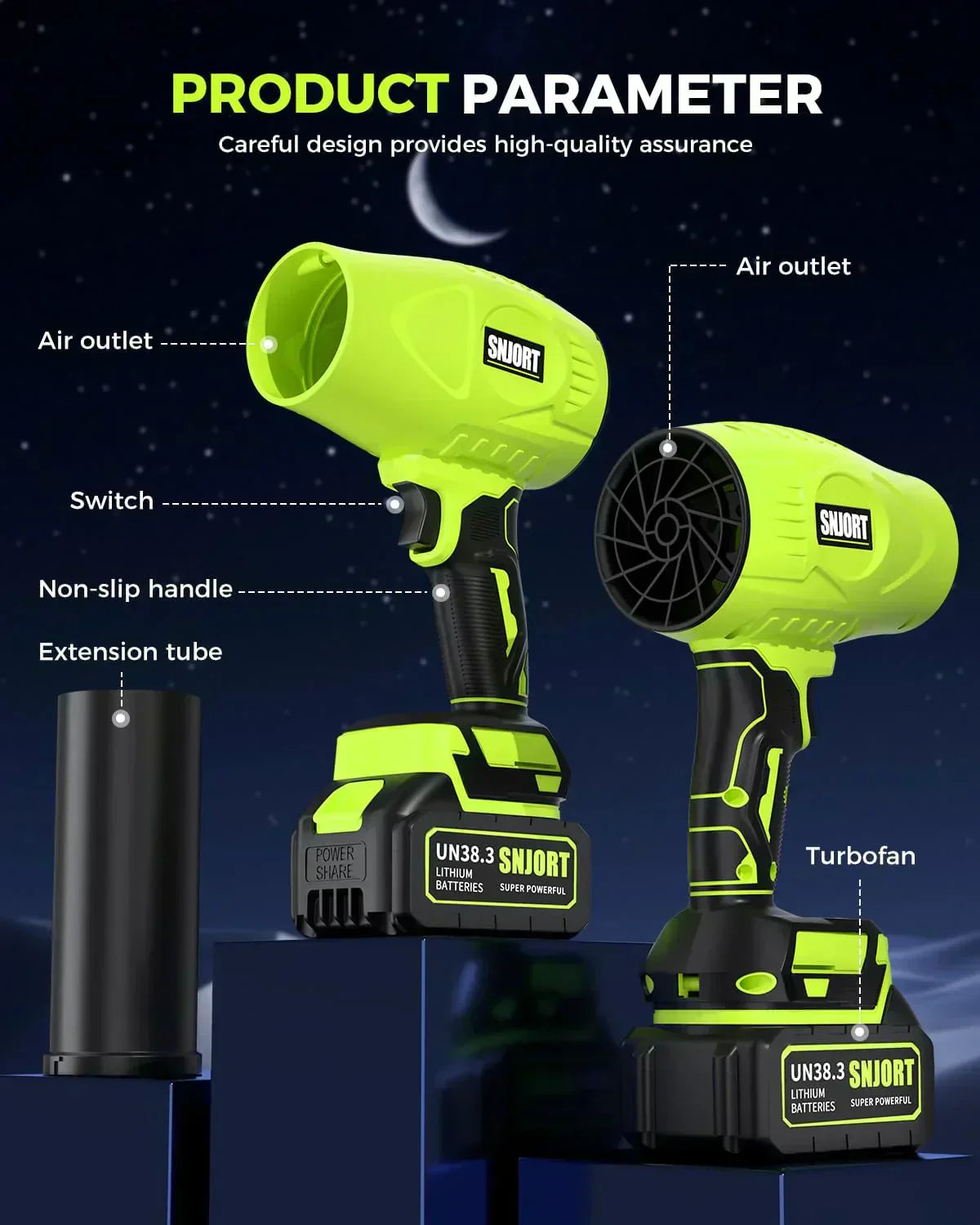 Leaf Blower Cordless with Battery and Charger Extended Nozzle Lightweight Handheld Design wourant