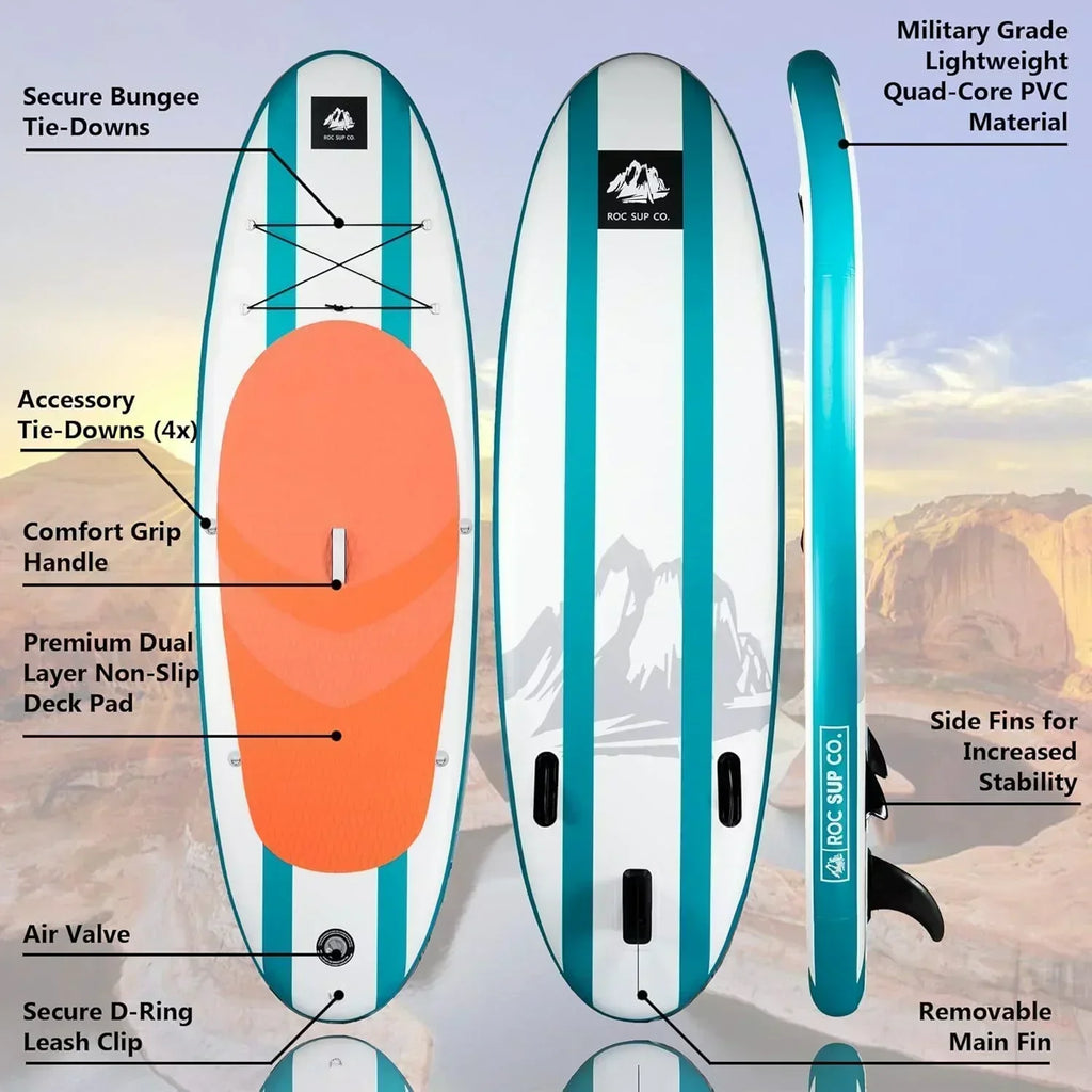 ROC inflatable stand-up paddle board SUP paddle board accessories Anti-slip comfortable deck wourant