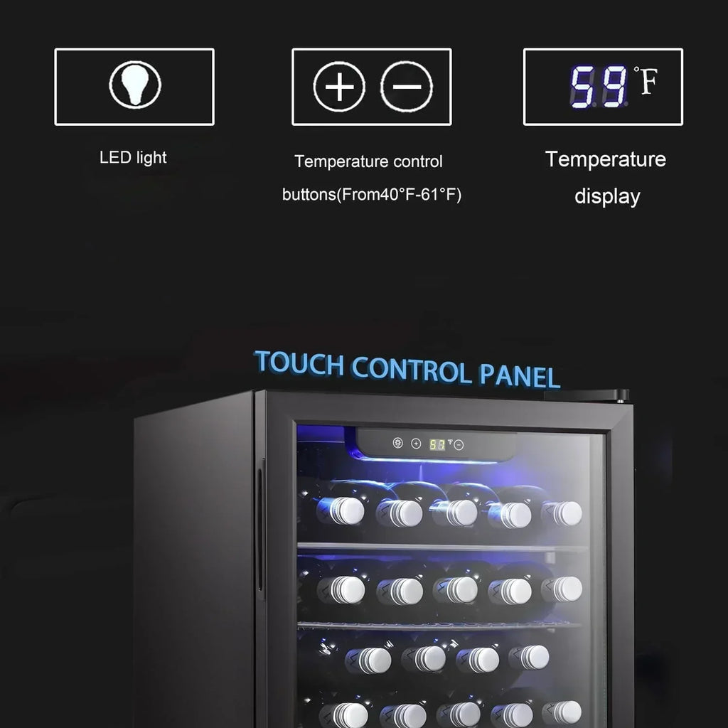 Antarctic Star 26 Bottle 130 Can Wine Cooler/Cabinet Beverage Refrigerator Cellar Beer Clear Glass wourant