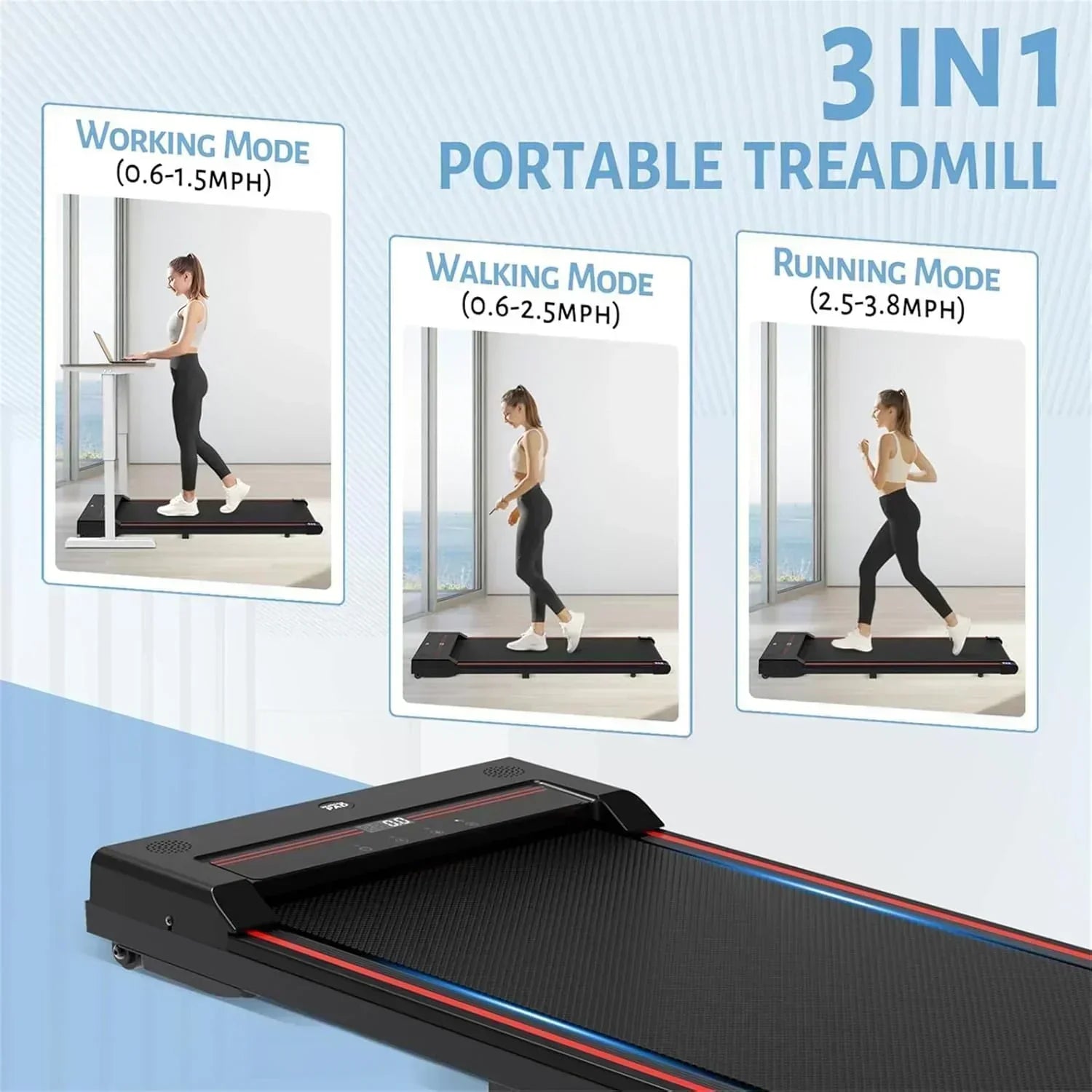 Sperax Walking Vibration Pad with APP 3 in 1 Under Desk Treadmill Walking Treadmill Pad wourant