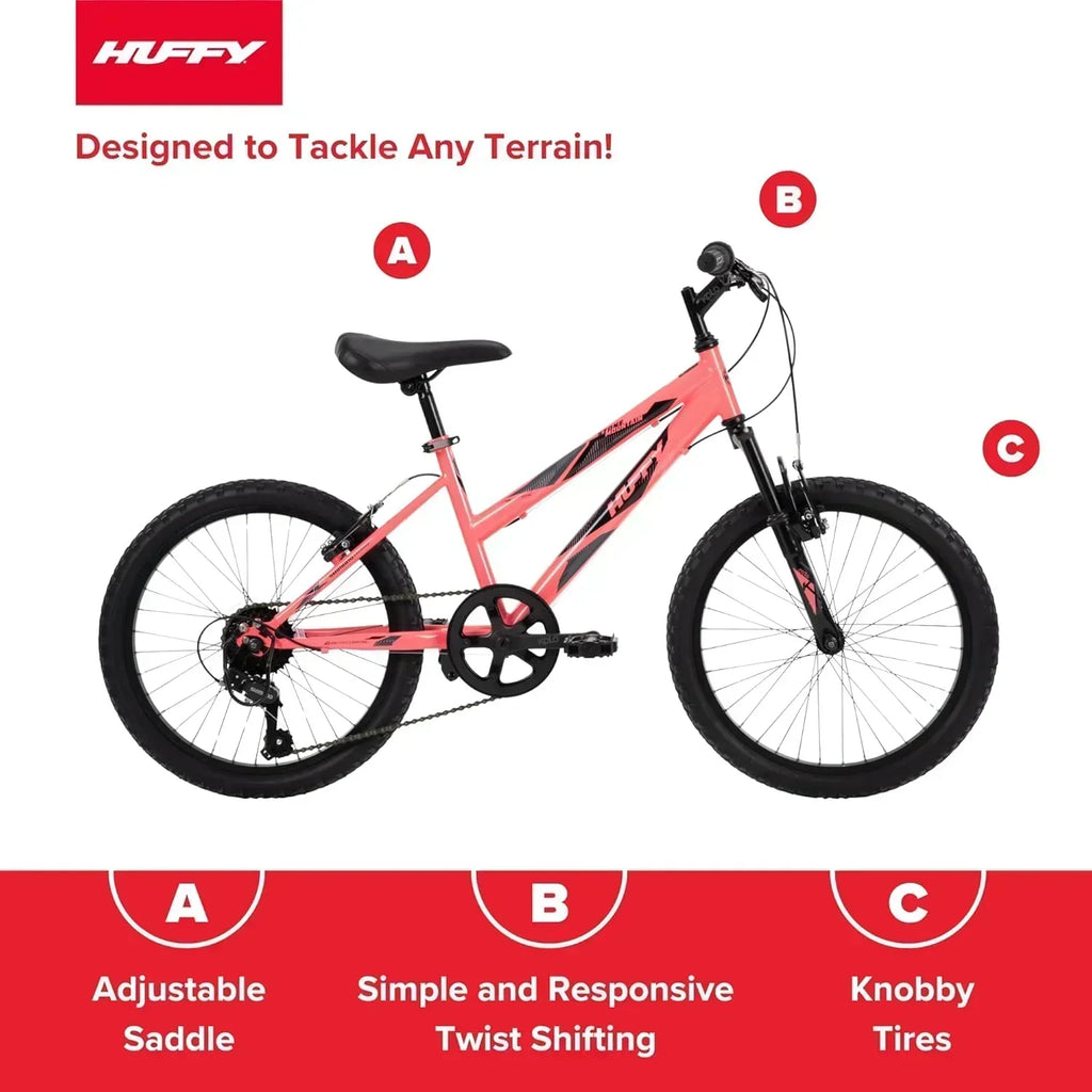 Huffy Stone Mountain Hardtail Mountain Bike for Boys/Girls/Men/Women 20"/24"/26" Sizes wourant