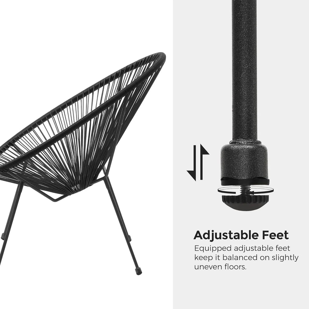 Outdoor Settee 2-Seat Garden Furniture with Backrest PE Rattan wourant