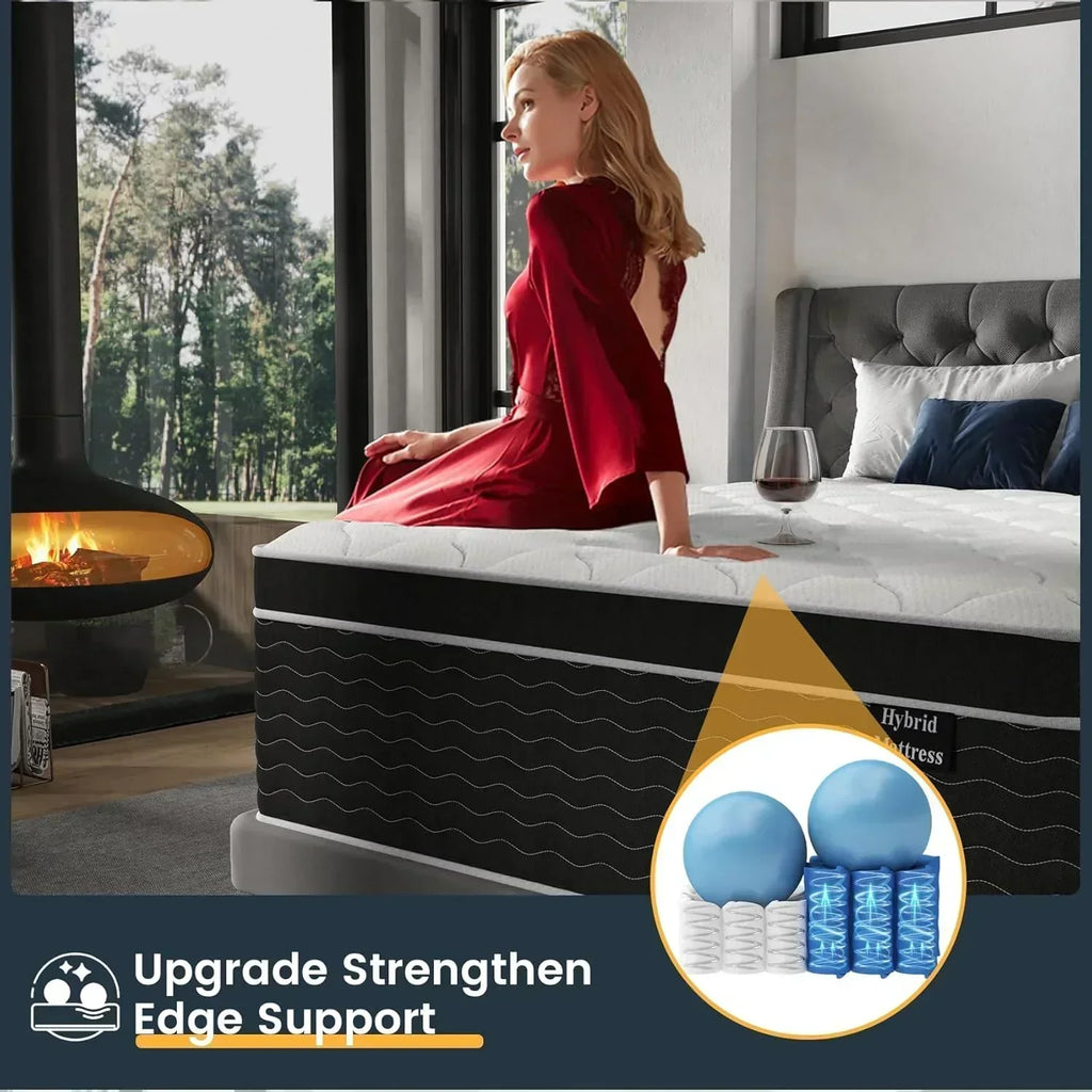 Full Size Mattress 10 Inch Full Size Mattress in a Box Medium Plush Hybrid Mattress wourant