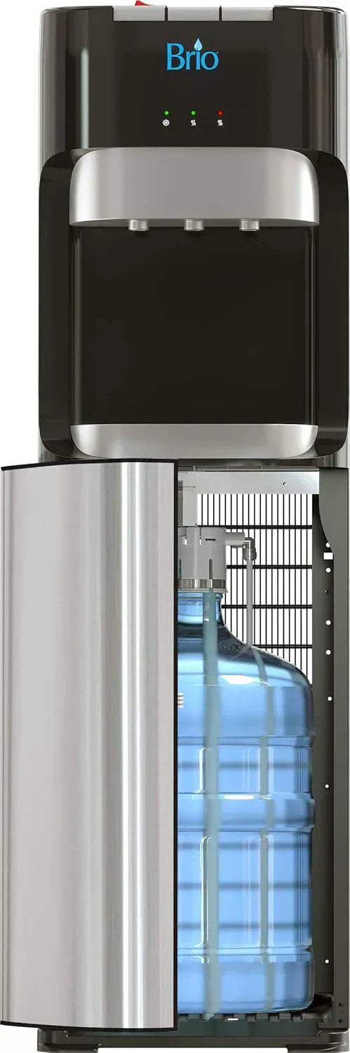 Bottom Loading Water Cooler Dispenser for 5 Gallon Bottles 3 Temperatures with Hot Room Cold Spouts wourant