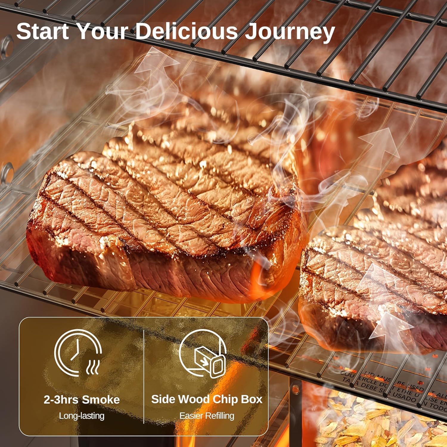 EAST OAK 30" Outdoor Electric Smoker Built-in meat probe smokes up to 6 times longer wourant