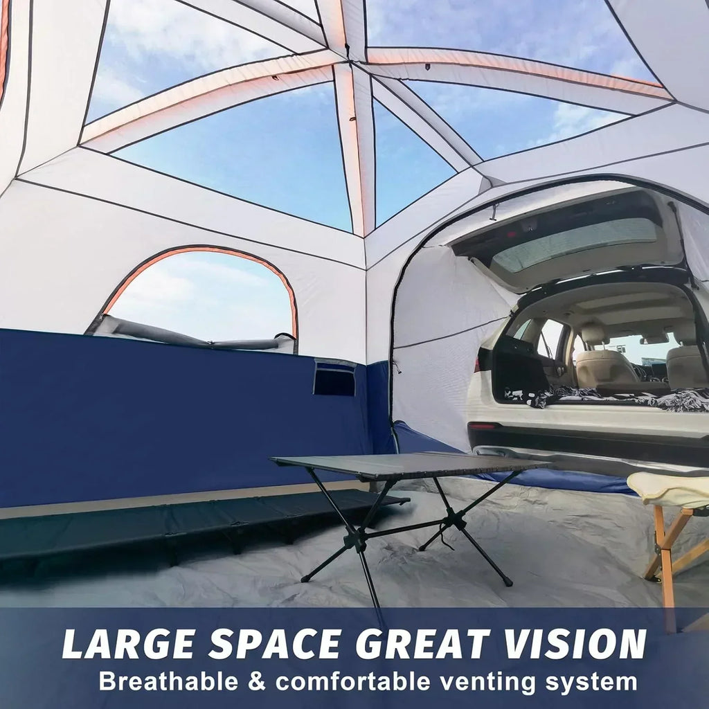 SUV Tent for Camping 6-Person SUV Tailgate Tent Easy Set Up with Rainfly 10'x9'x78in wourant