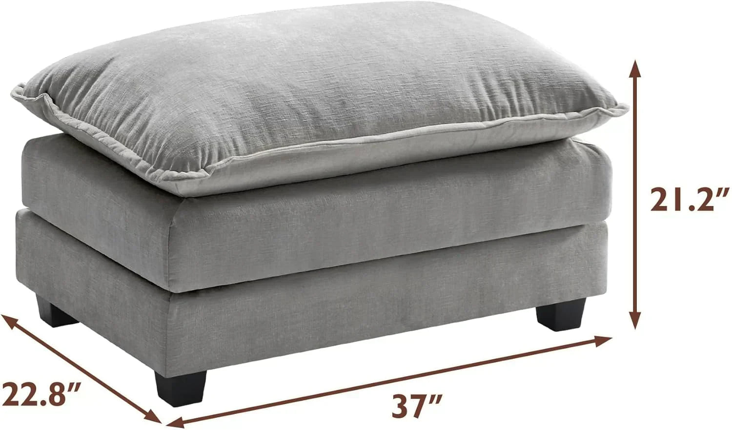 ihanherry 146-inch U-shaped modern sofa modular area cloud sofa wourant