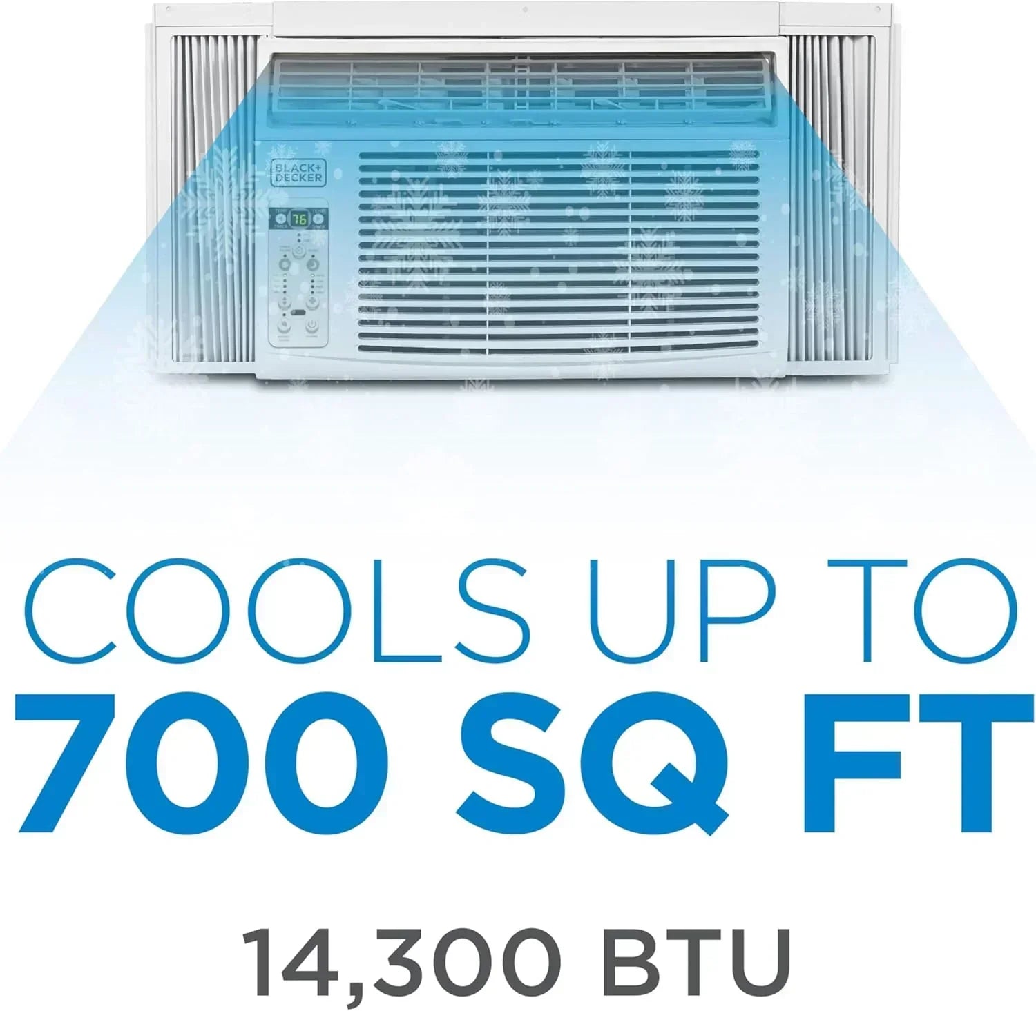 BLACK+DECKER Window Air Conditioner 5000 BTU Cools Up to 150 Square Feet AC Mechanical Controls wourant