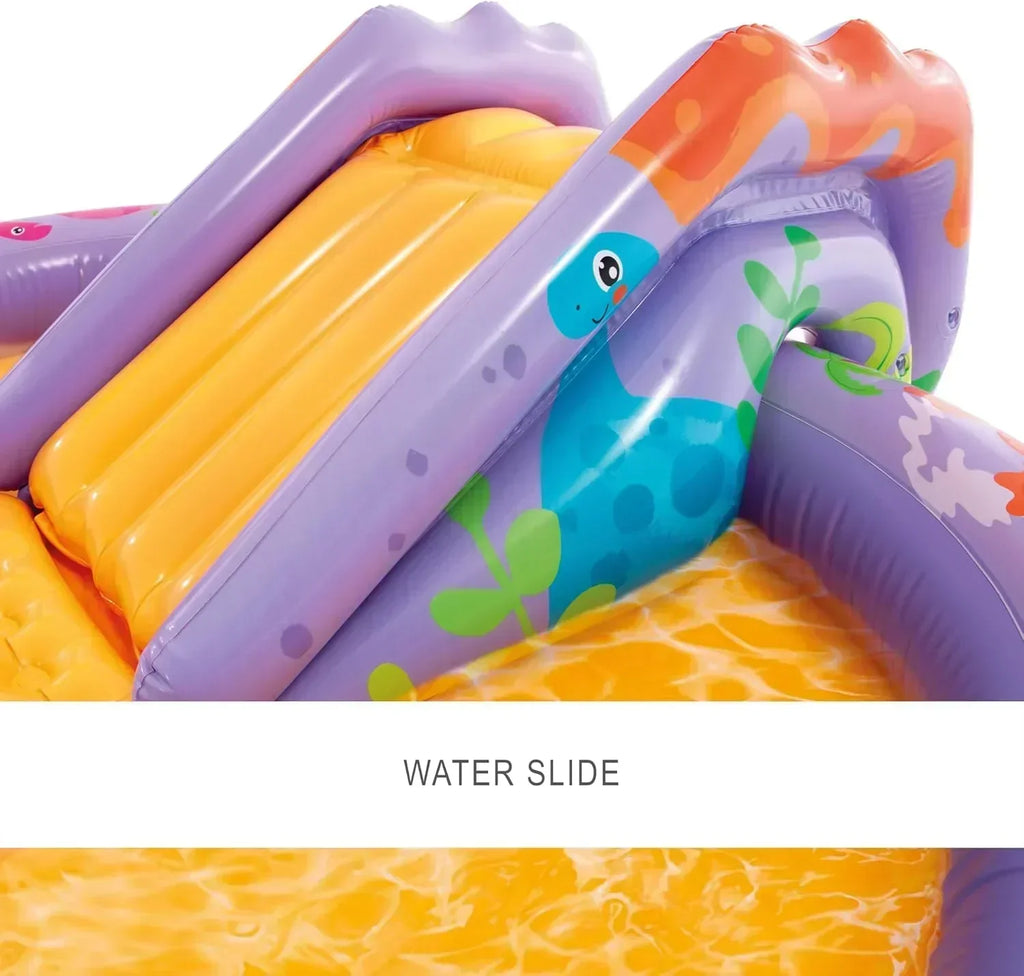 Intex 96" x 78" x 28" Inflatable Jungle Adventure Play Center Spray Kiddie Pool Water Slide wourant