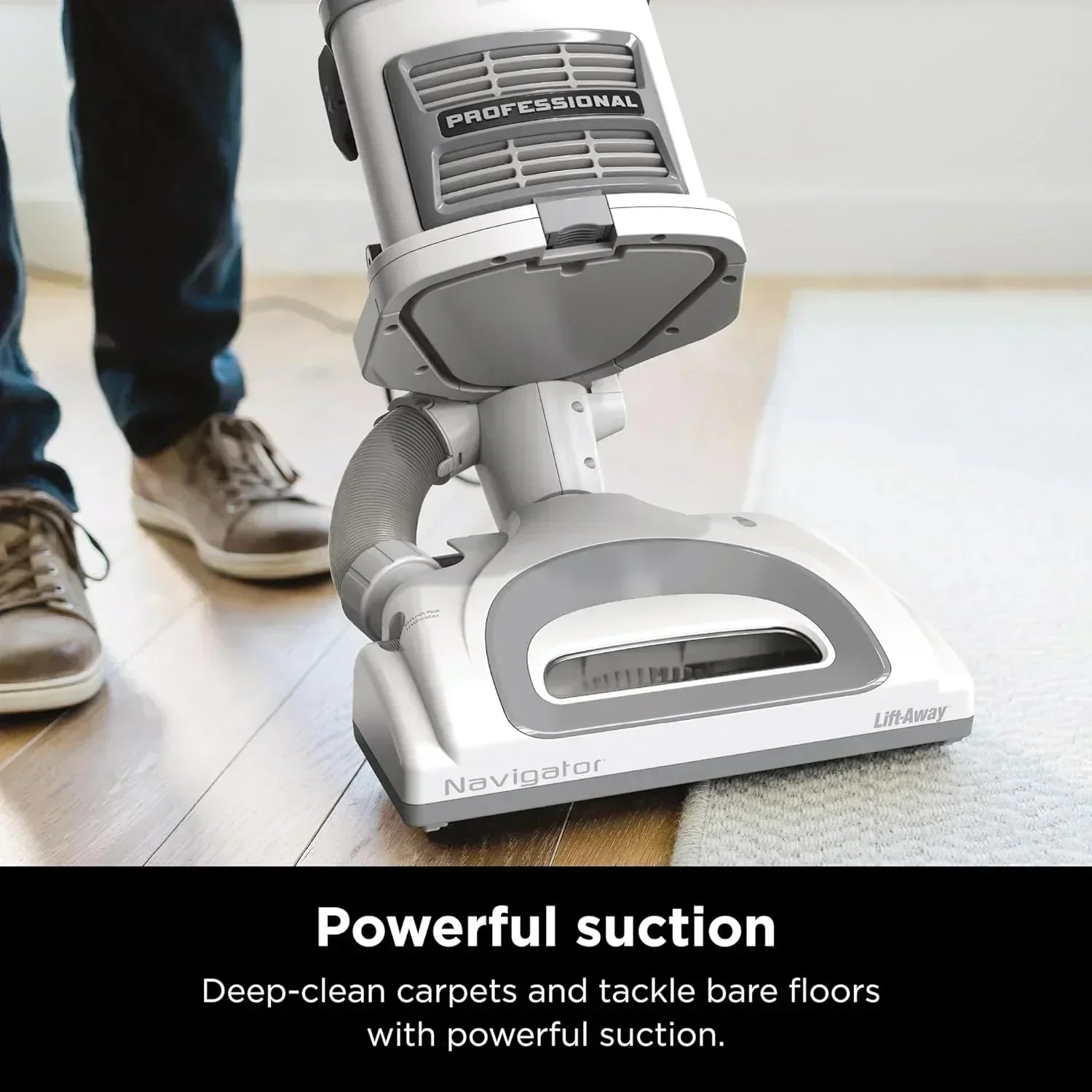 Upright Vacuum Navigator Lift-Away Deluxe Capacity HEPA Filter Swivel Steering Upholstery Tool wourant