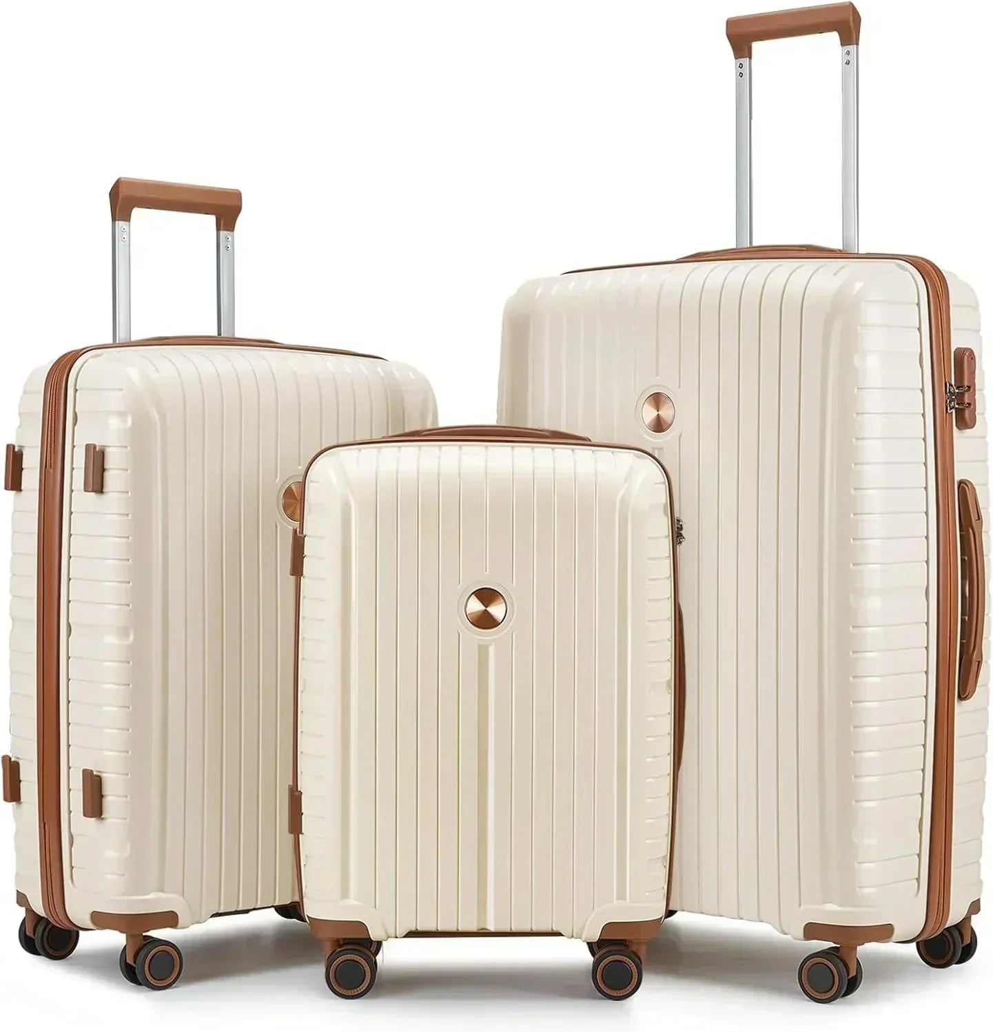 5-piece PP hardshell lightweight travel carry-on luggage set with dual spinner wheels wourant
