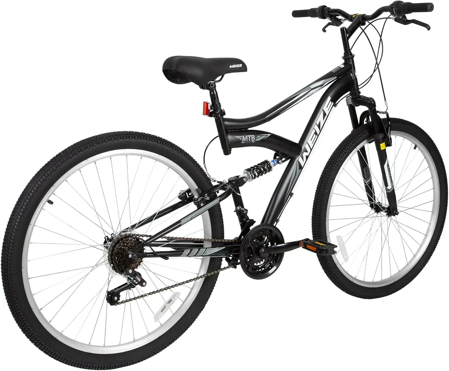 WEIZE Mountain Bike 26 27.5 inch Outdoor Hybrid Bikes 18-Speed High-Carbon Steel Full Suspension wourant