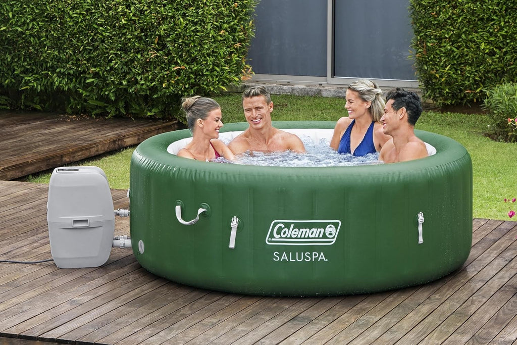 Bestway Palm Springs 4 to 6 Person EnergySense Smart AirJet Plus Inflatable Hot Tub Outdoor Spa wourant