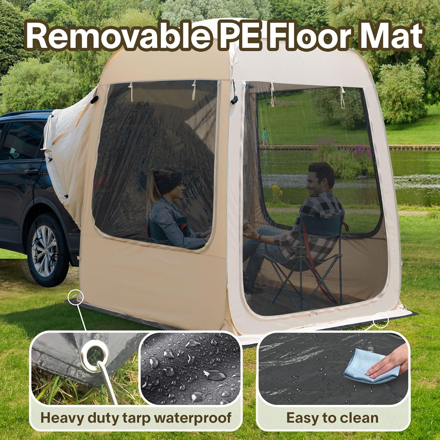 Alvantor Screen House Gazebo Pop Up Igloo Screened Canopy Tent with Mosquito Netting Sides wourant