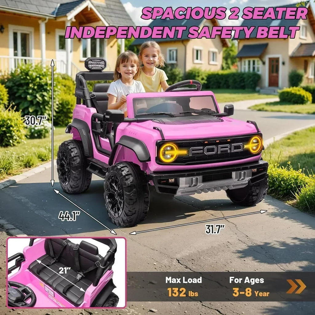 Bronco Raptor Two-Seater Ride-On Car Truck Toy Blue wourant