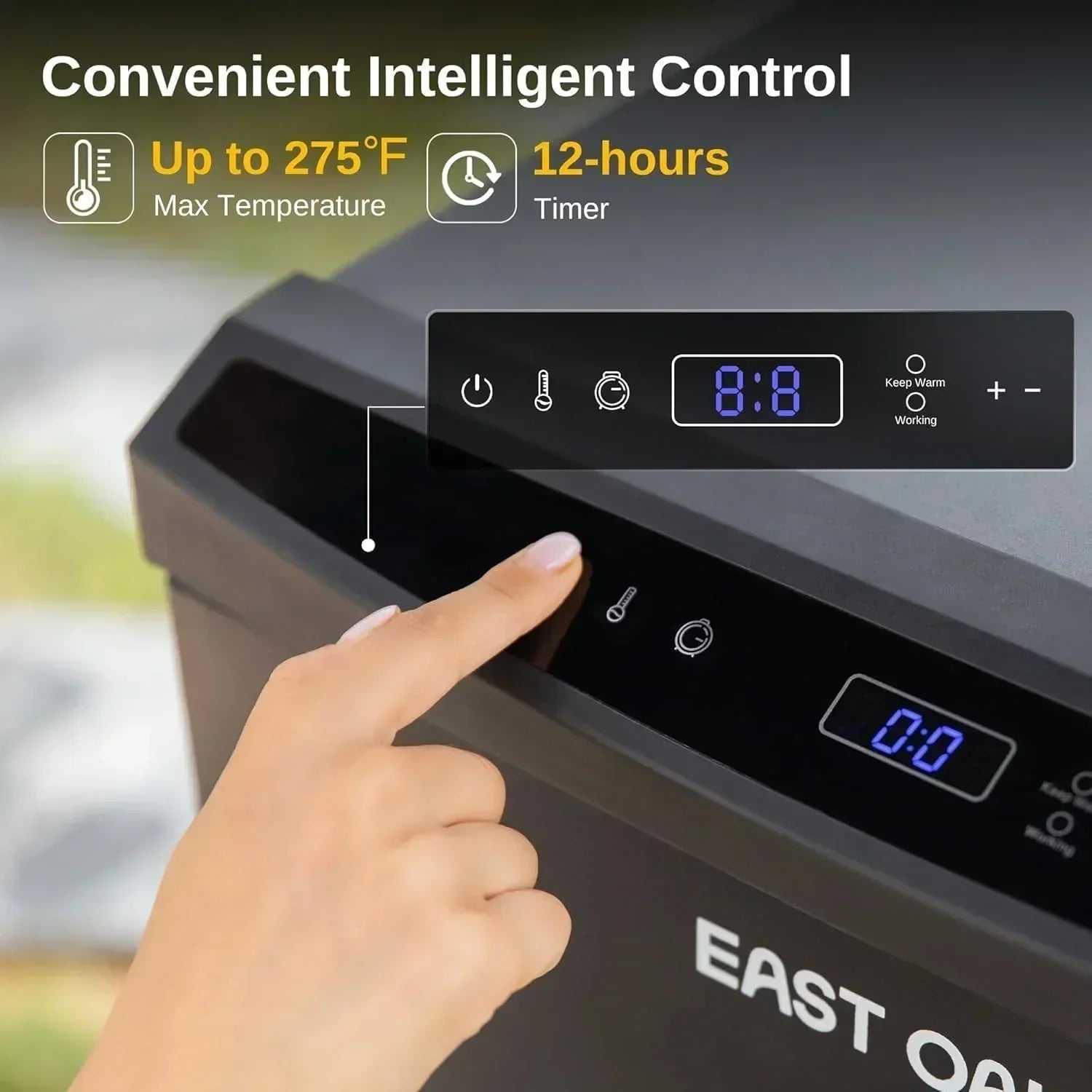 EAST OAK 30" Outdoor Electric Smoker Built-in meat probe smokes up to 6 times longer wourant