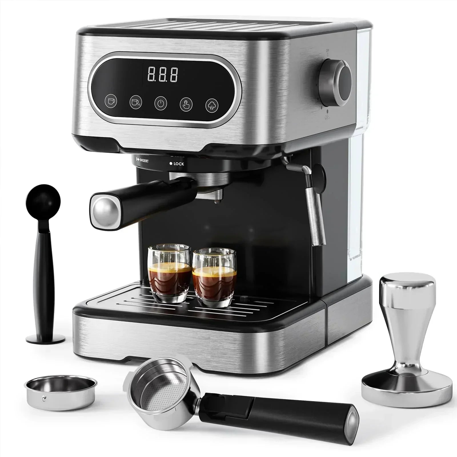 Espresso Machine Espresso Coffee Maker with Milk Frother Steam Wand Espresso Coffee Machine wourant