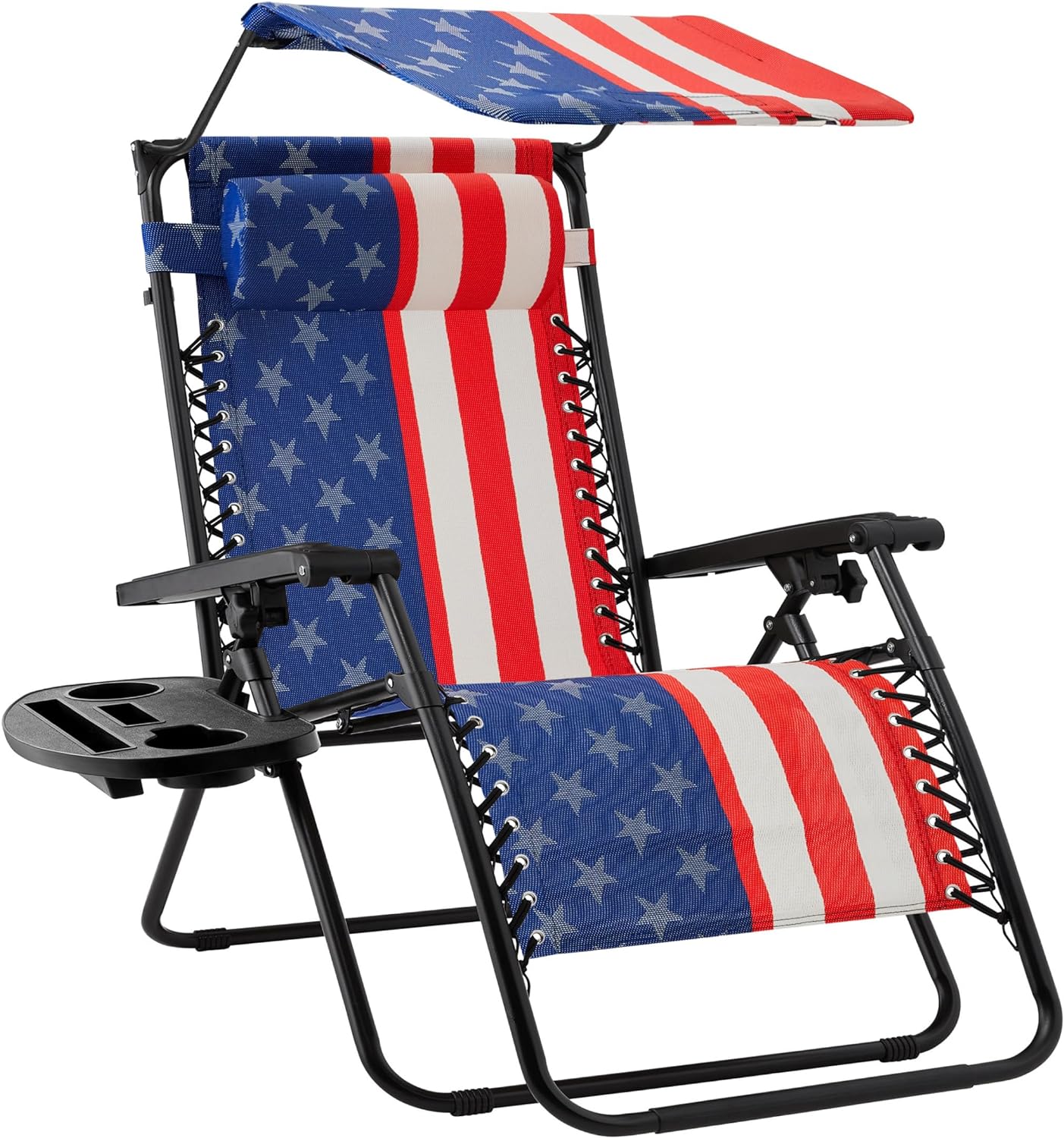 Best Choice Products Folding Zero Gravity Recliner Patio Lounge Chair Adjustable Canopy Shade wourant