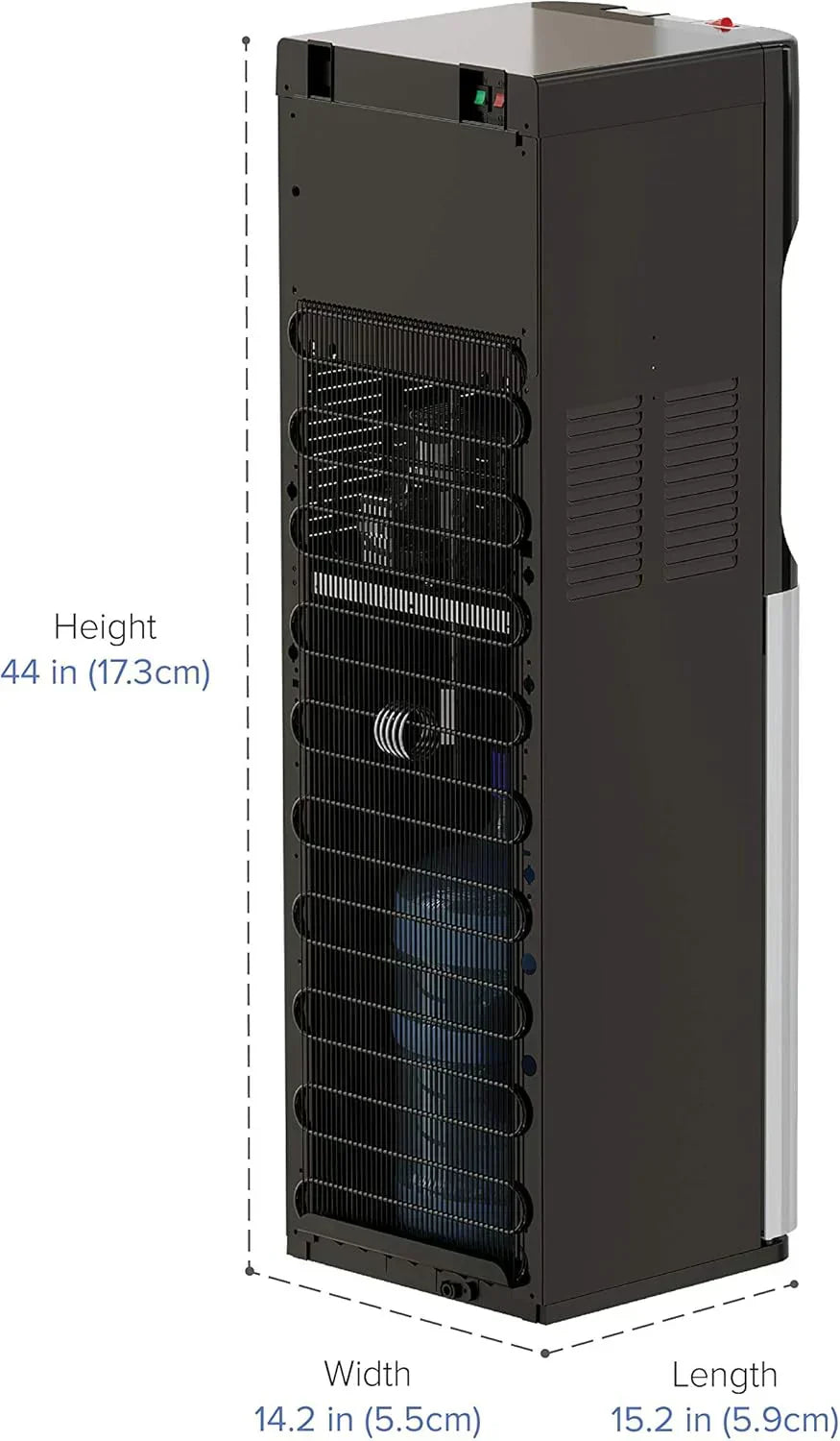 Bottom Loading Water Cooler Dispenser for 5 Gallon Bottles 3 Temperatures with Hot Room Cold Spouts wourant