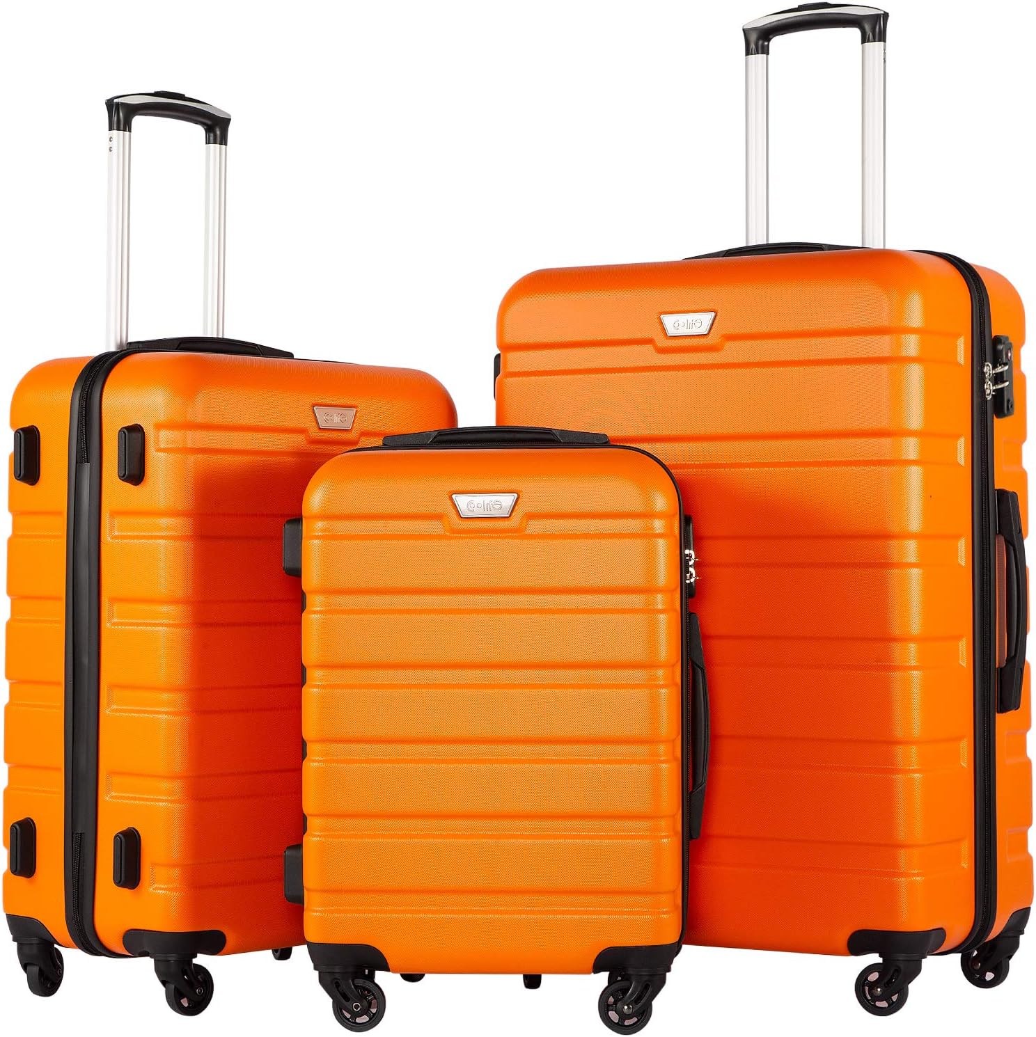 Coolife Luggage 3 Piece Set Suitcase Spinner Hardshell Lightweight TSA Lock wourant