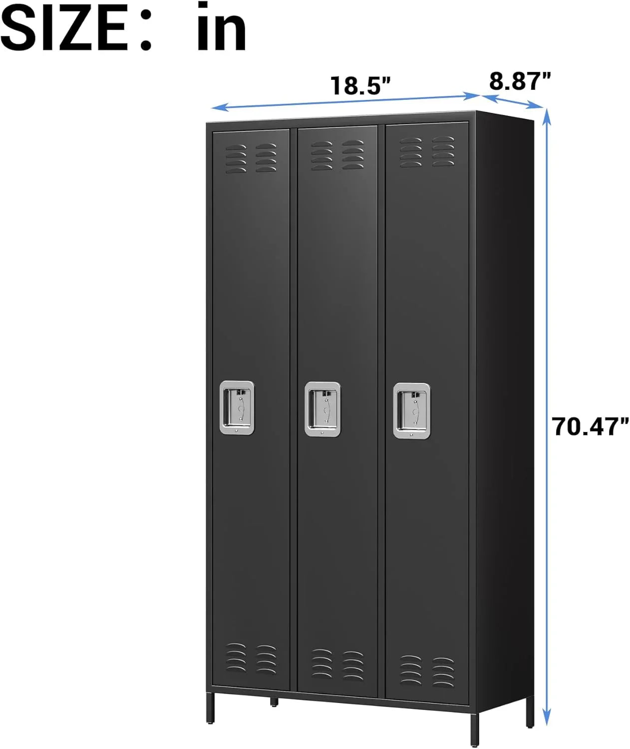 GAOMON Locker for Employees 6 Doors Locker Cabinet with Hooks Storage Locker wourant