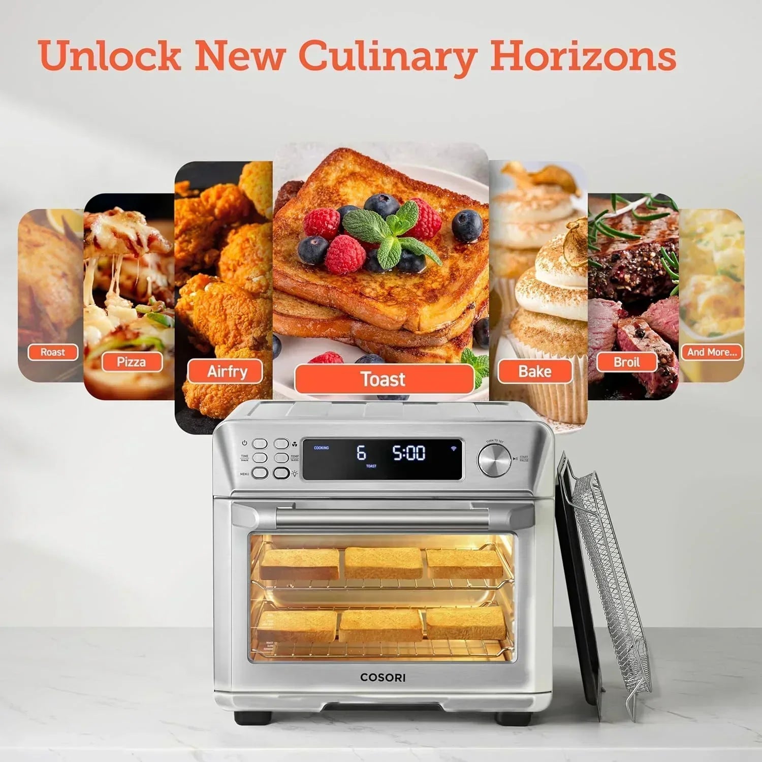 COSORI Smart 12-in-1 Air Fryer Toaster Oven Combo Airfryer Convection Oven Countertop wourant