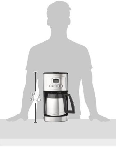 Cuisinart 12-Cup Coffee Maker, Programmable PerfecTemp Thermal Carafe Coffee Machine with 1-4 Cup Setting, Brew Strength Control and Brew Pause, Stainless Steel, DCC-3400NAS, Silver wourant