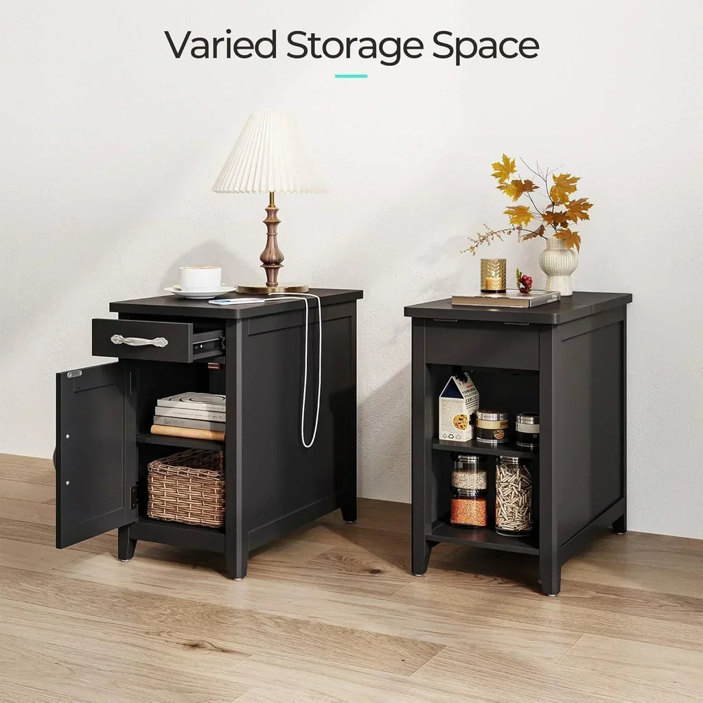 Farmhouse End Table Narrow Side Table Small Nightstand wourant