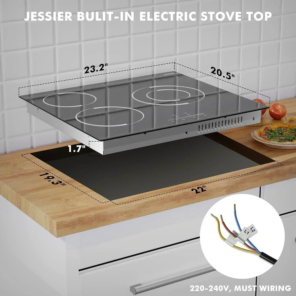 Electric Cooktop 30 Inch - 5 Burners Built-in Ceramic Cooktop 30" Electric Stove Top wourant
