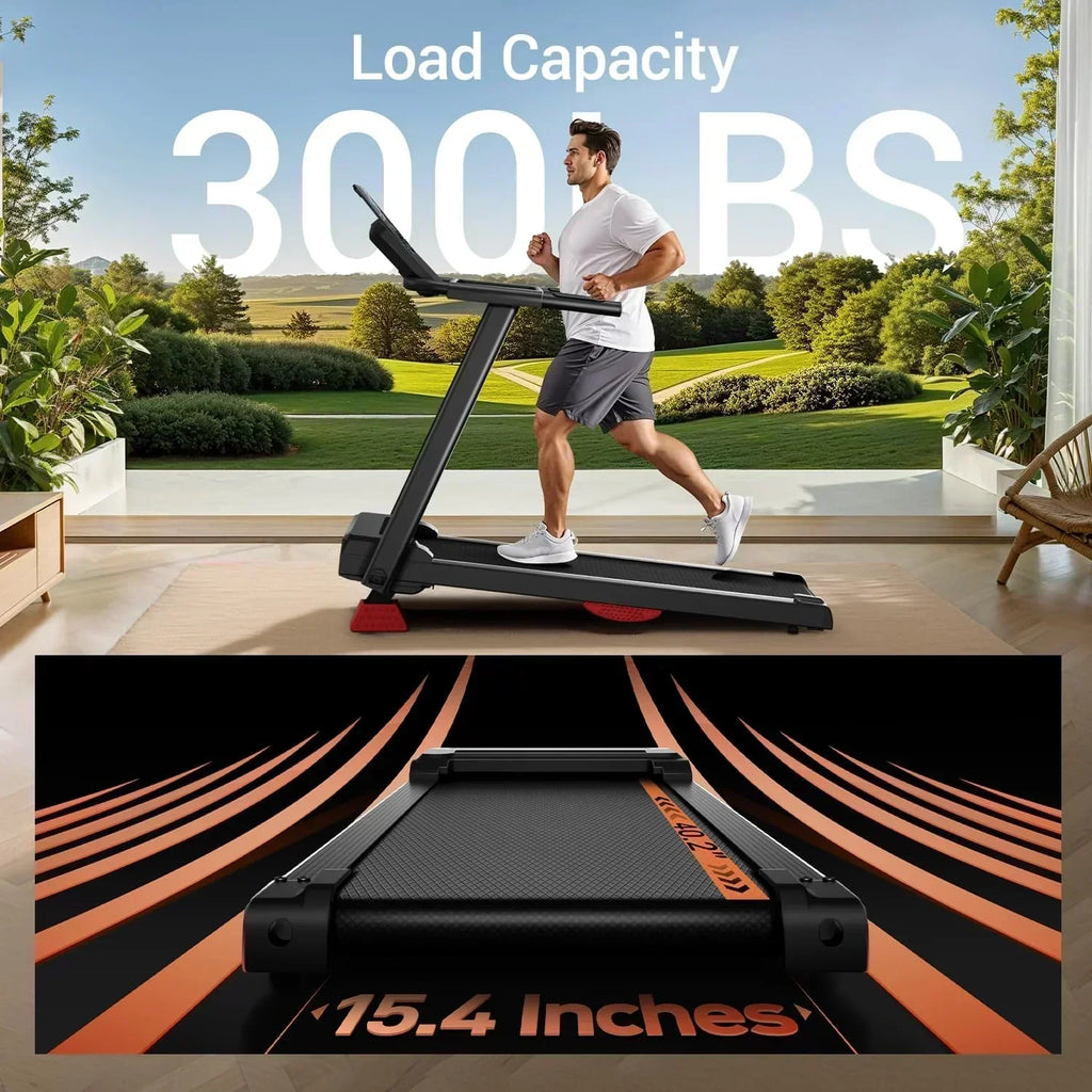 Home Treadmill 15% Incline Treadmill 3.0 hp Quiet Brushless Dual Cushion System wourant