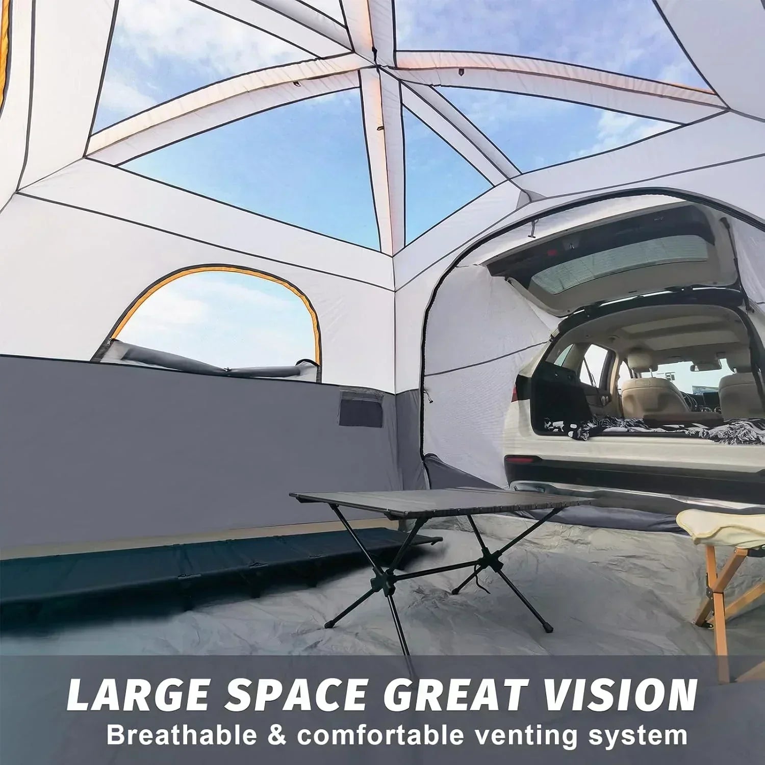 SUV Tent for Camping 6-Person SUV Tailgate Tent - Easy Set Up with Rainfly wourant