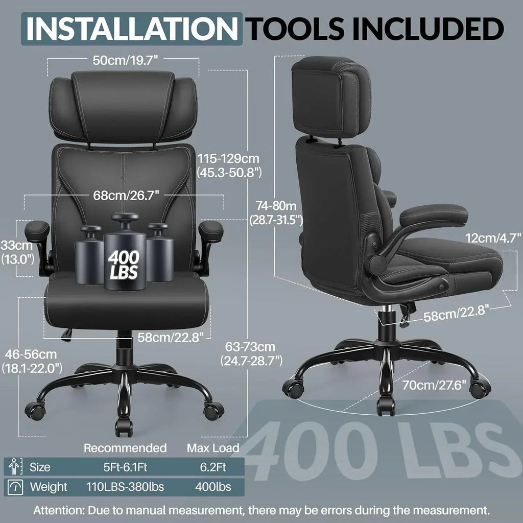 Office Chair Large High-Foot Computer Desk Chair Chair Lumbar Support Rotating Computer Chair wourant