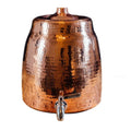 Niagara Water Dispenser | 100% Pure Copper, Heavy Gauge, Hand Hammered | 2+ Gallons Capacity, Holds 2 - 5 Gallon Water Jugs | Lid and Stainless Steel Spigot Included wourant