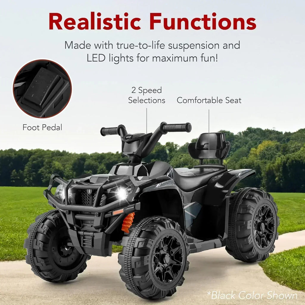 Best Choice Products 12V Kids Ride-On Electric ATV 4-Wheeler Quad Car Toy Bluetooth Audio wourant