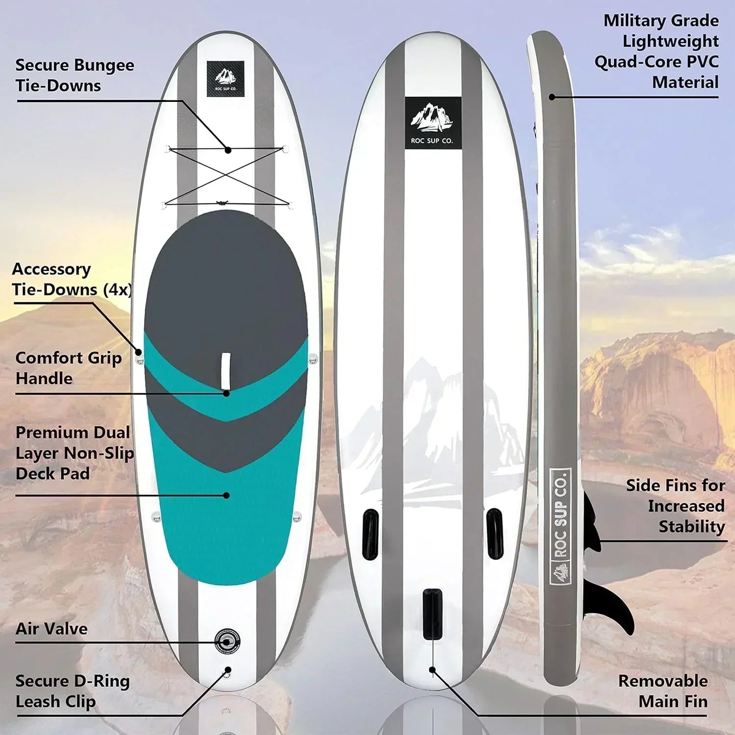 ROC inflatable stand-up paddle board high-quality SUP paddle board accessories wourant