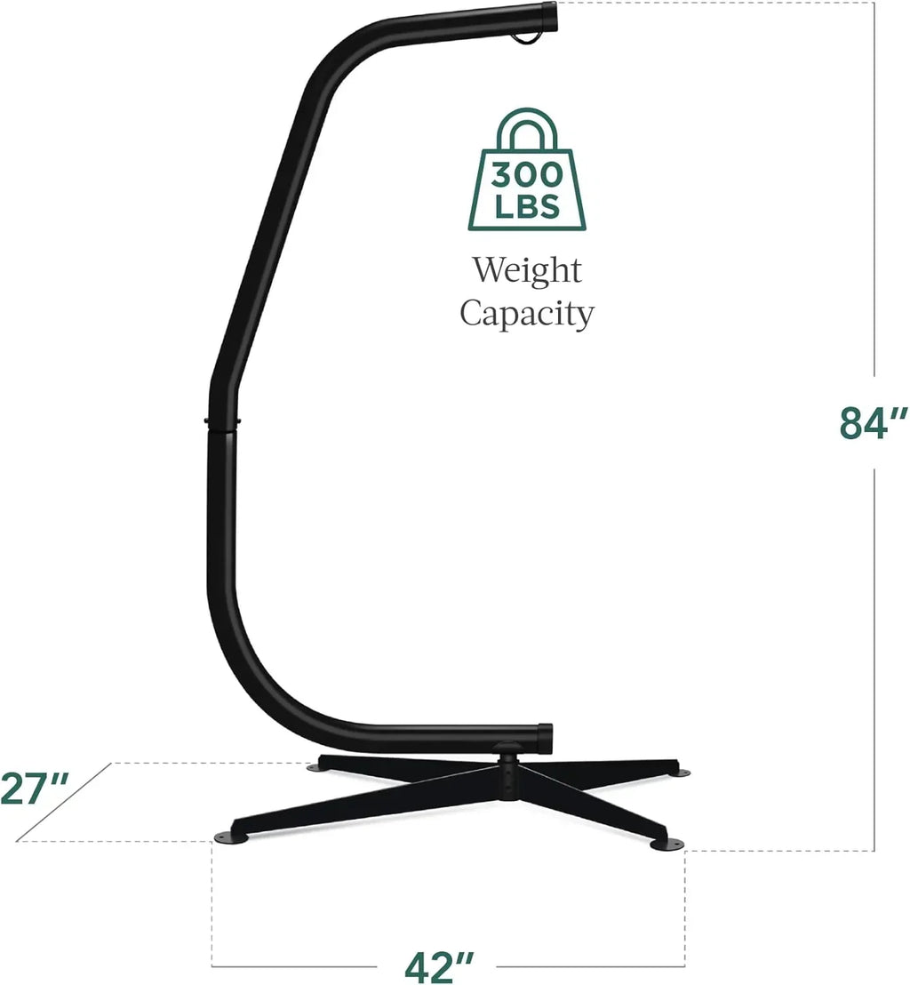 Best Choice Products Metal Hanging Hammock C-Stand for Chair Weather Resistant Finish wourant