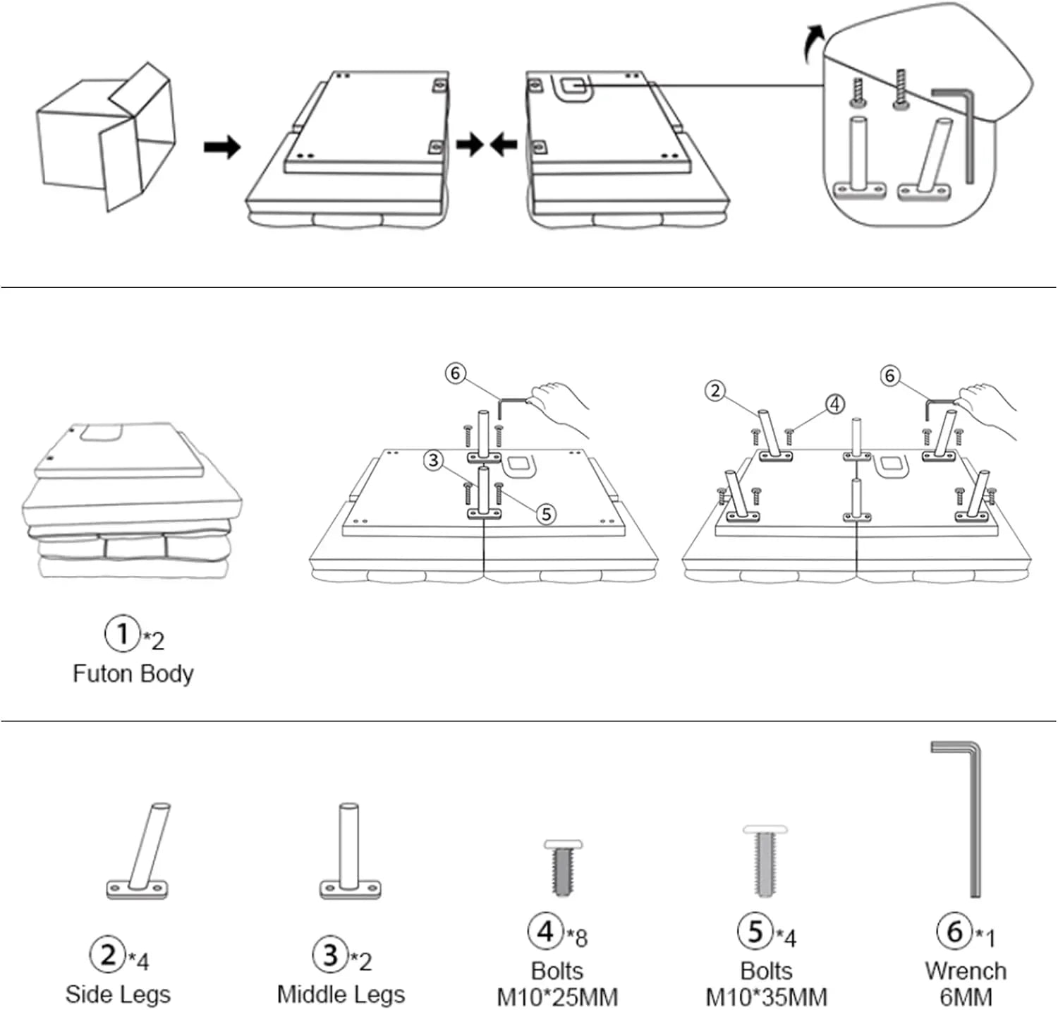 Futon Sofa Bed Memory Foam Sofa Bed Couch wourant