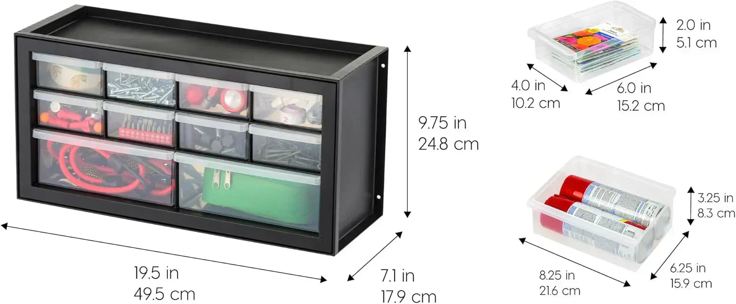 IRIS USA Screw Tool Organizer Small Parts Cabinet Chest Storage Drawers Organization Toolbox wourant