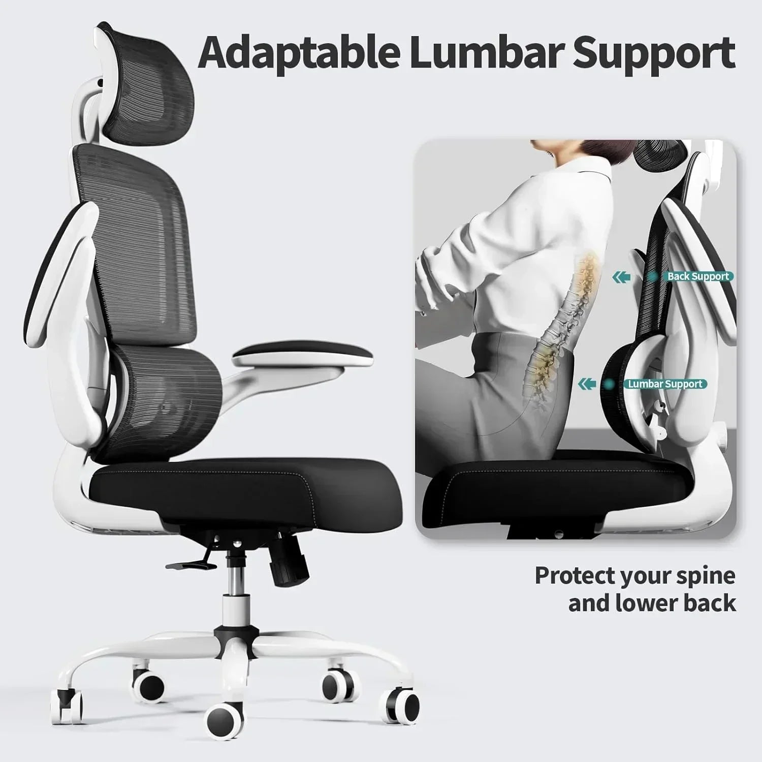 TRALT Office Chair Ergonomic Desk Chair 330 lbs Home Gaming Chair with Wheels wourant