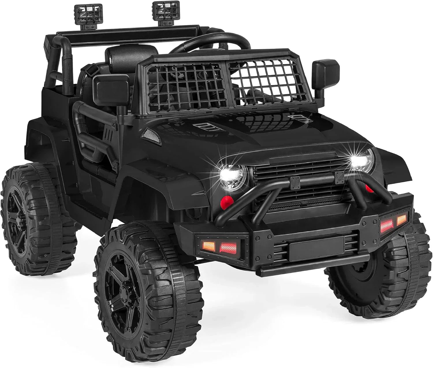 Best Choice Products 12V Kids Ride-On Truck Car with Spring Suspension and LED Lights wourant