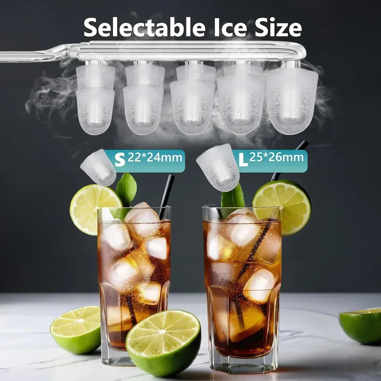 EUHOMY Nugget Ice Maker Countertop with Handle Ready 34lbs Per Day Removable Top Cover wourant