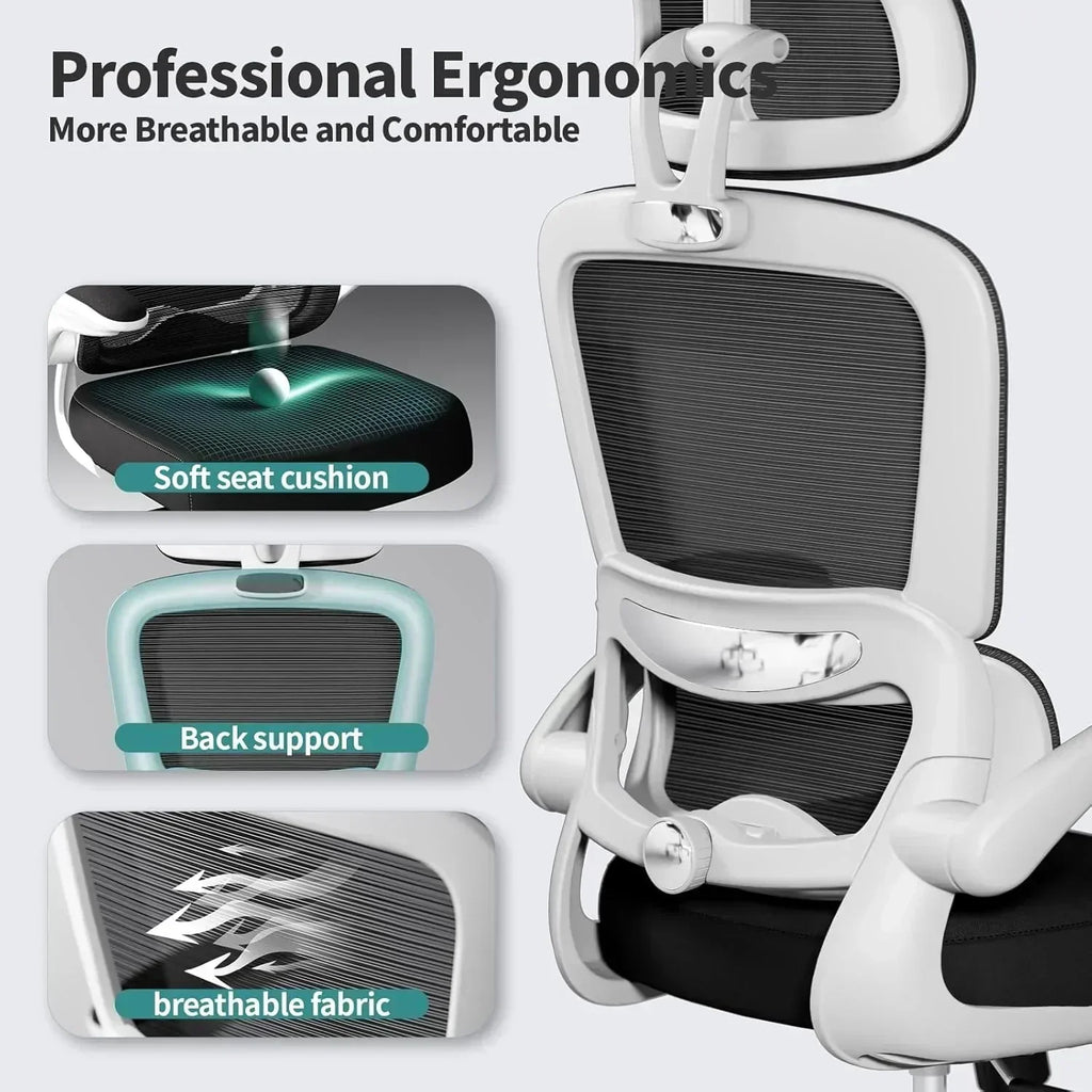 TRALT Office Chair Ergonomic Desk Chair 330 lbs Home Gaming Chair with Wheels wourant