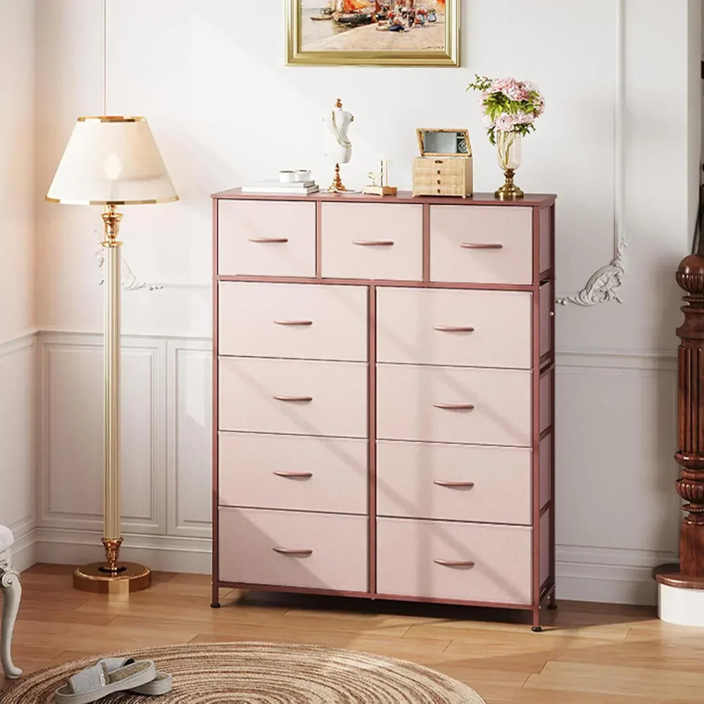 Storage Organizer Unit 11 Fabric Bins Storage Drawers Organizer Steel Frame Tall Storage Tower wourant