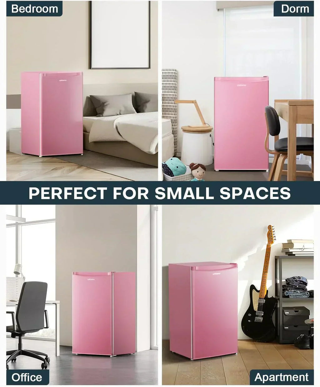 Upstreman 3.2 Cu.Ft Mini Fridge Freezer Single Door Fridge Dorm Fridge Adjustable Thermostat wourant