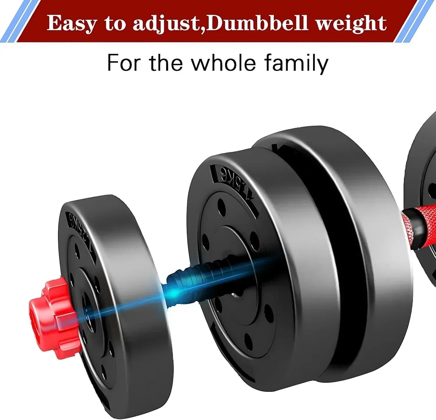 Adjustable dumbbell set, free weight dumbbell pair convertible into barbell wourant