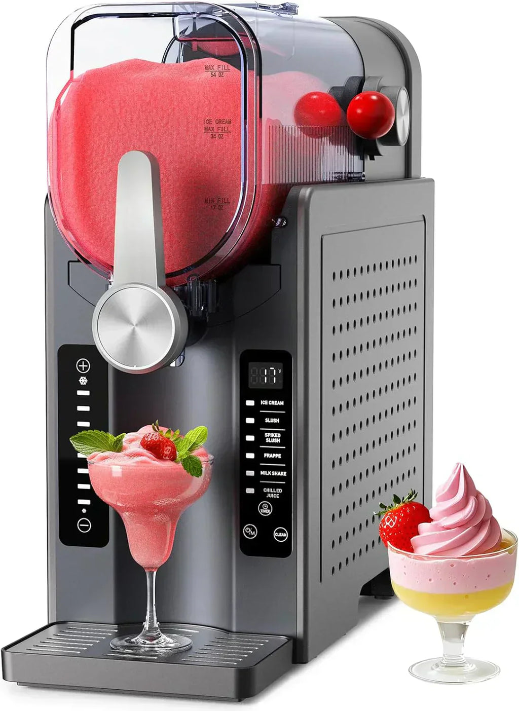 Slushie Machine Professional Frozen Drink Maker No Ice Needed Slushie Machine with LED Display wourant