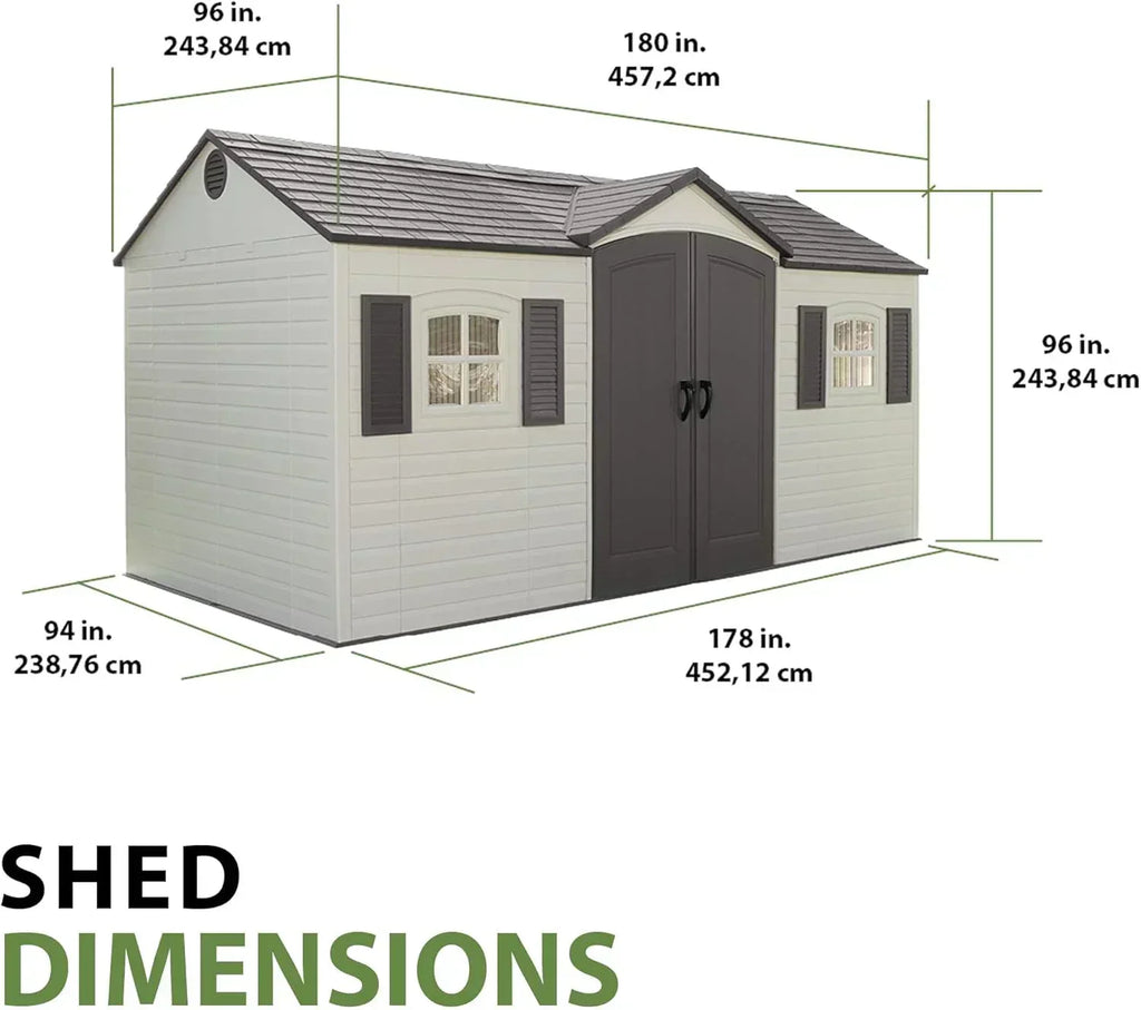 Lifetime 6446 Outdoor Storage Shed 8 x 15 Foot Desert Sand wourant